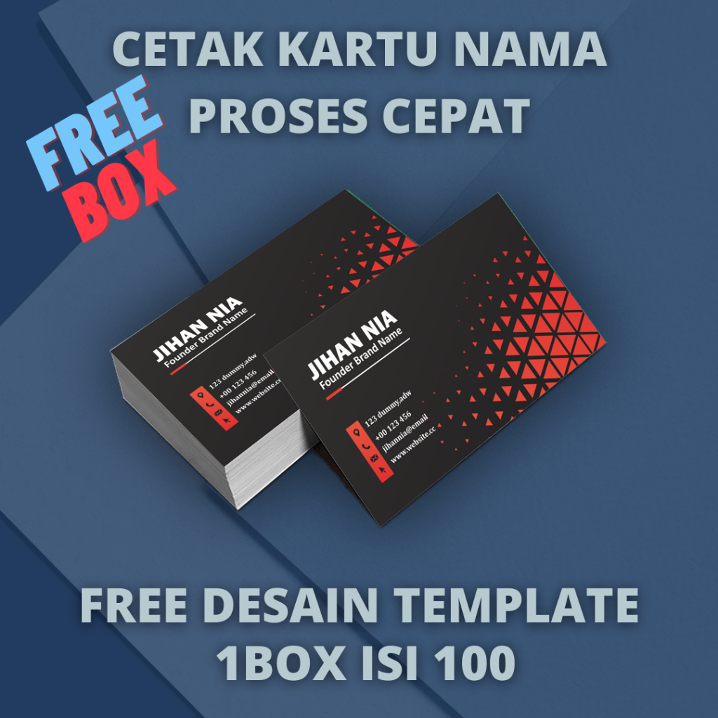 

Kartu Nama 1 Box Isi 100 Pcs Free Box