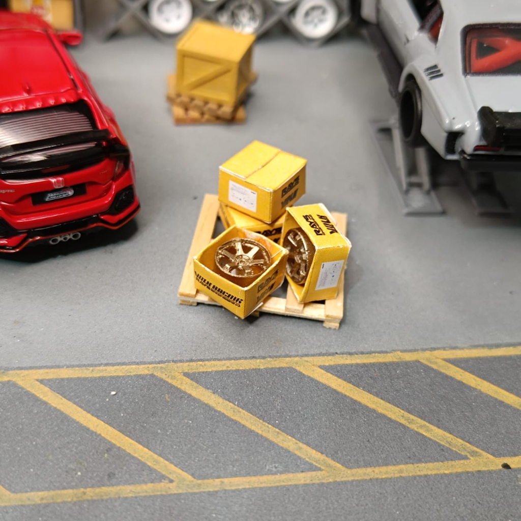 Diorama Hotwheels/Tomica/Diecast 1:64 Paket Dus Rim Velg