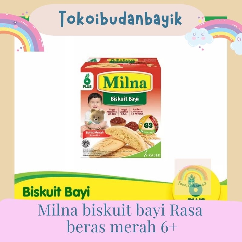 Milna Biskuit Bayi Beras Merah 130gr/65g