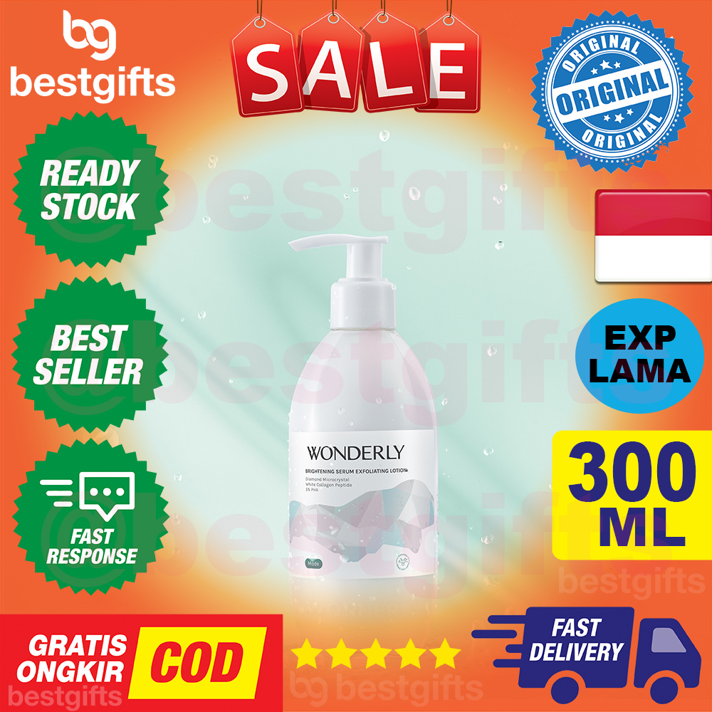 WONDERLY BRIGHTENING SERUM EXFOLIATING LOTION EKSFOLIASI BODY LOTION 300 ML - MODE