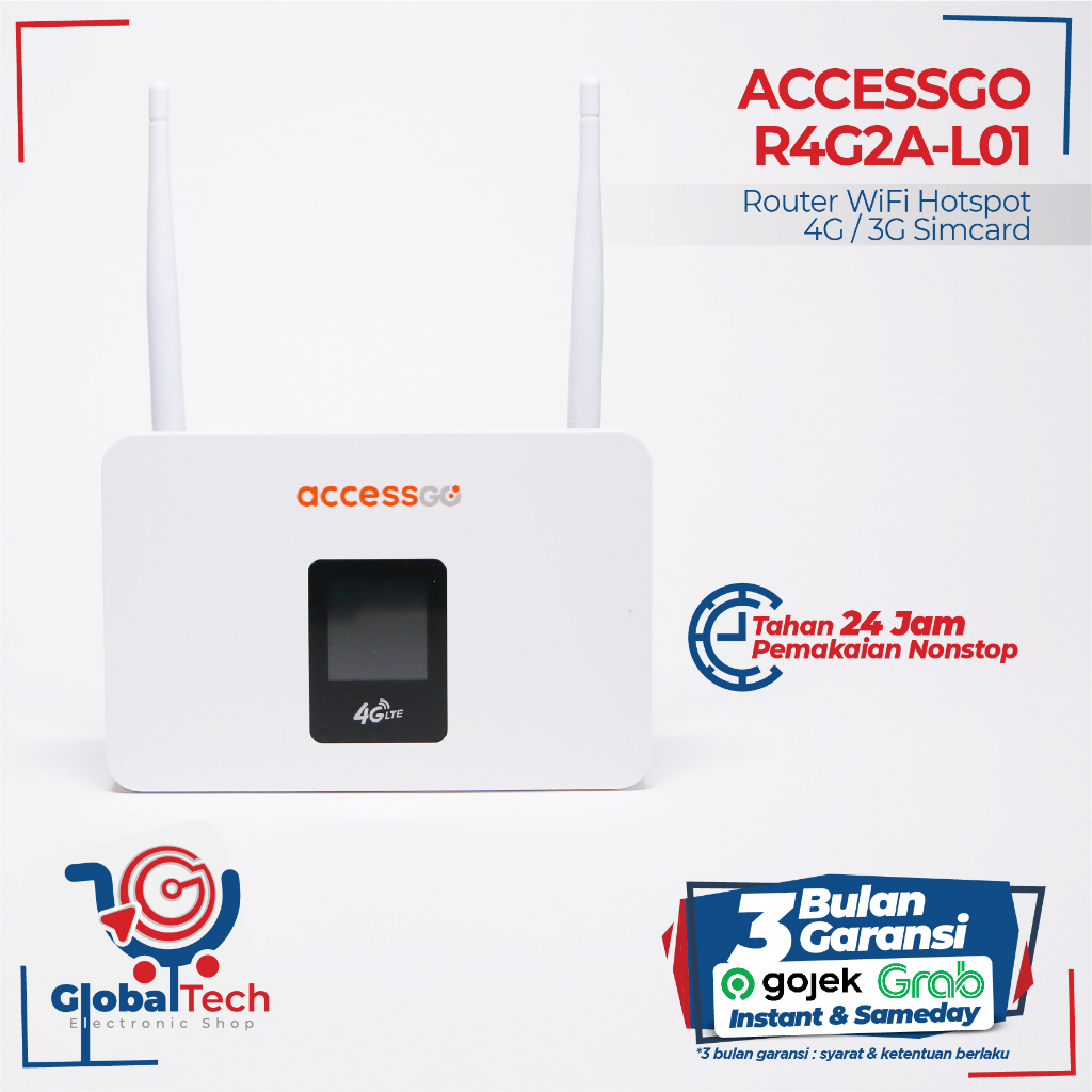 Router Wifi Sim Card 4G AccessGo R4G2A - L01 Custom Imei Garansi Resmi