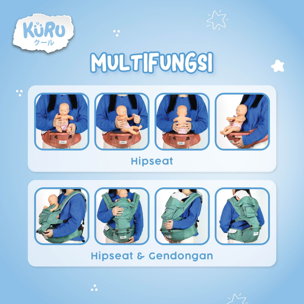 KURU BC31 Hip Seat Baby Carrier | Gendongan Bayi HipSeat Ergonomis MBS