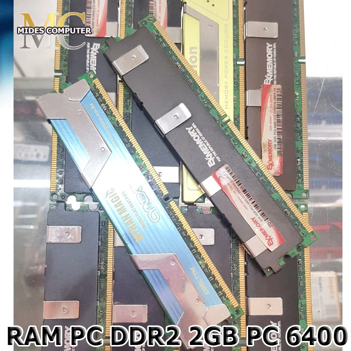 RAM Memory komputer PC 2GB DDR2 PC-6400 HEATSINK