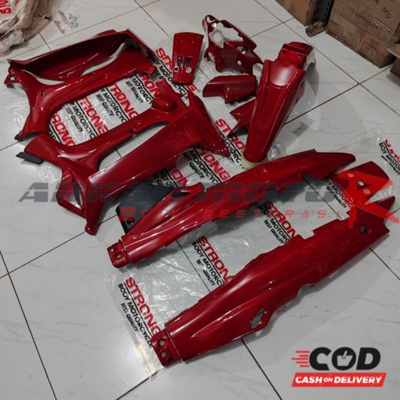 FULLSET BODY ALUS 4US F1ZR FIZR FIZ R MERAH MERK STRONG NON ORIGINAL