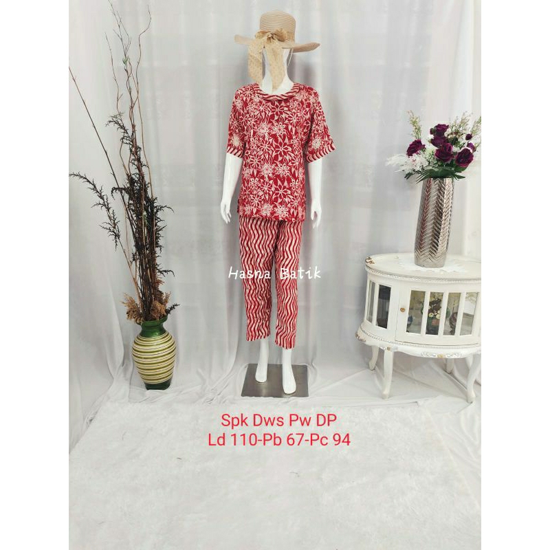 Setelan Celana Luza (Spk. Dws PW DP) Batik Pekalongan