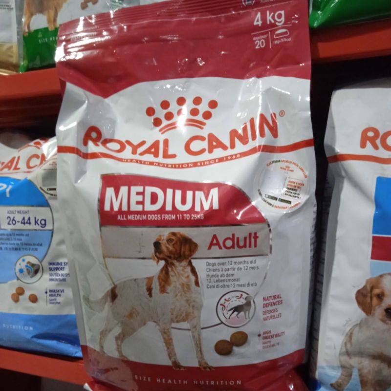 Royal Canin Medium Adult 4kg/Makanan Anjing RC Medium Adult 4KG