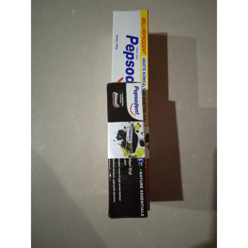 (190 gr) Pepsodent Pencegah Gigi Berlubang Gratis Pepsodent Charcoal 20 gr