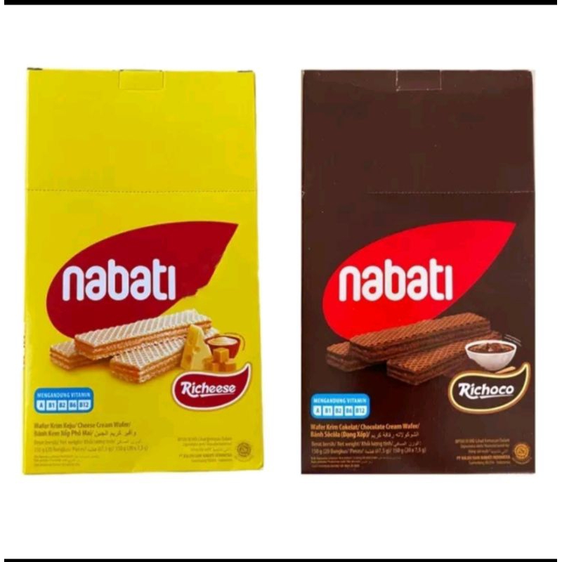 

[SALE] Richeese Nabati Wafer Keju / Cokelat isi 20pcs x 6gr Snack Keju