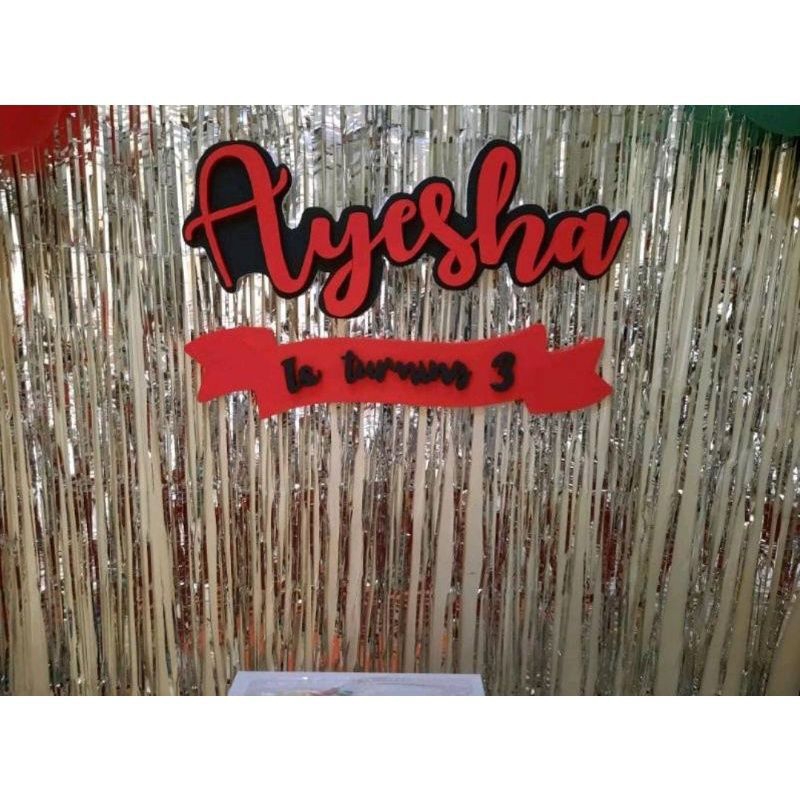 Nama Dengan Pita Font Bebas Styrofoam Dekorasi Pesta Bisa