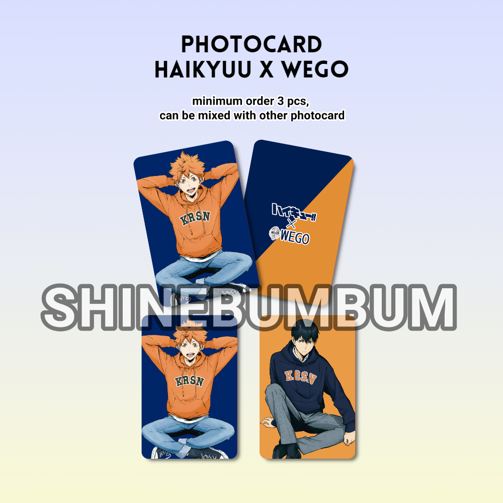 Photocard Anime Haikyuu X WEGO (2 sisi)