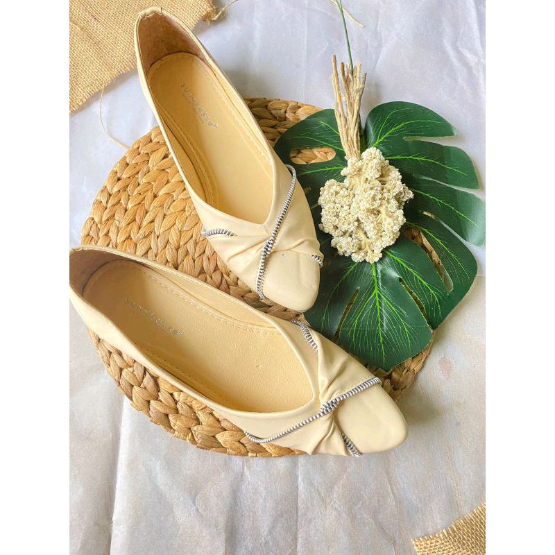 FLAT ZIPPER RIBBON - Flatshoes Sandal Wanita RS 45