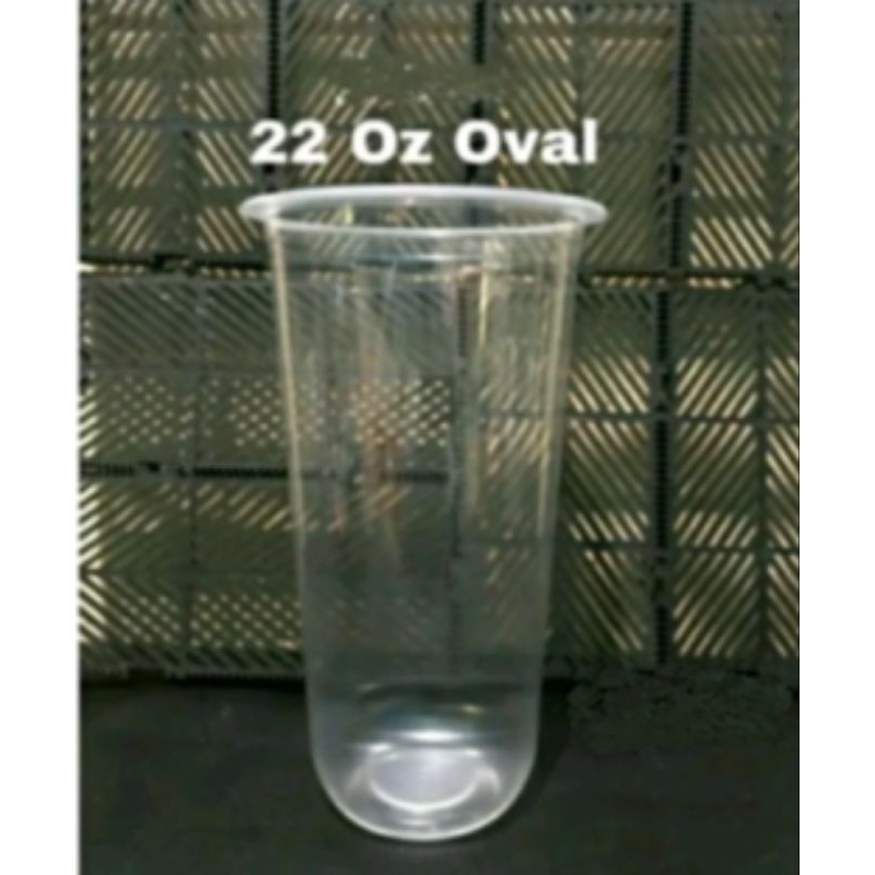 GELAS PLASTIK  CUP  22 Oz OVAL 9 gram(M CUP PoLOS )/CUP PLASTIK 22 oz