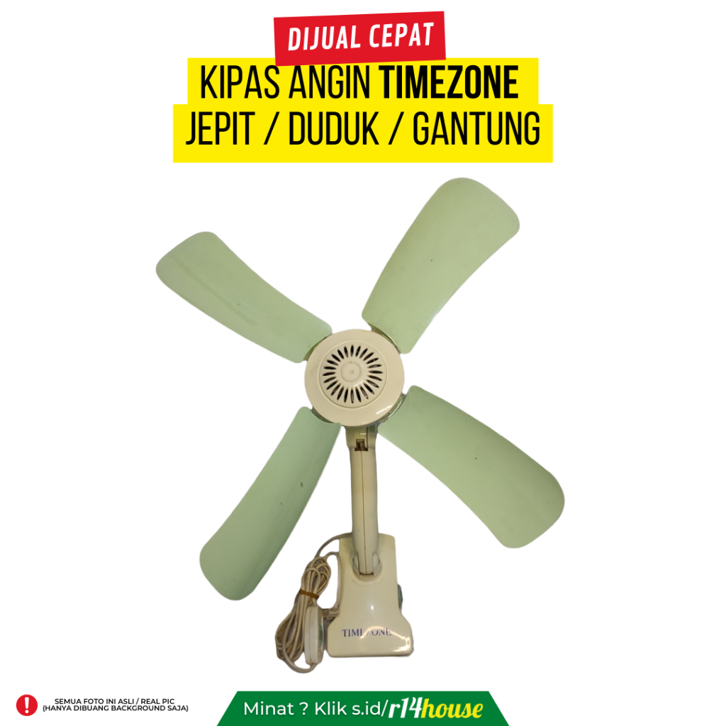KIPAS ANGIN TIMEZONE JEPIT / DUDUK / GANTUNG