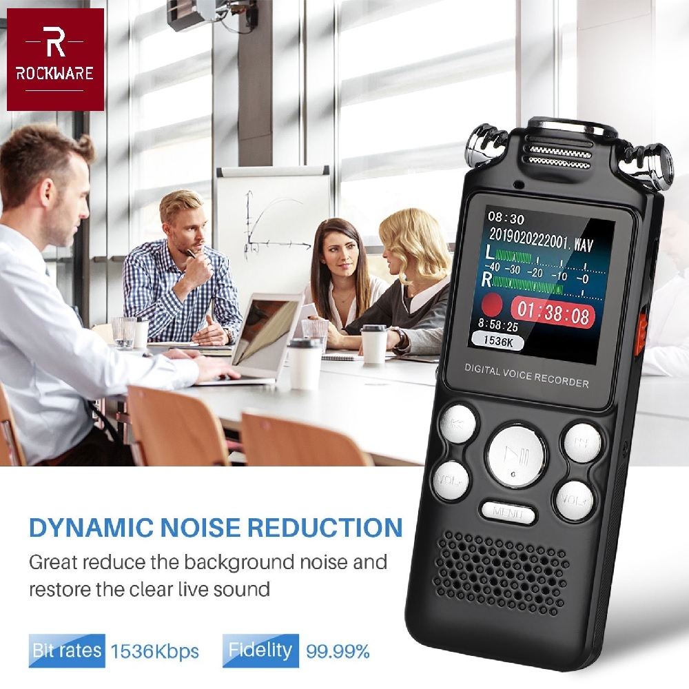 ROCKWARE RW-AVR09 - Digital Voice Recorder - Perekam Suara Digital 8GB