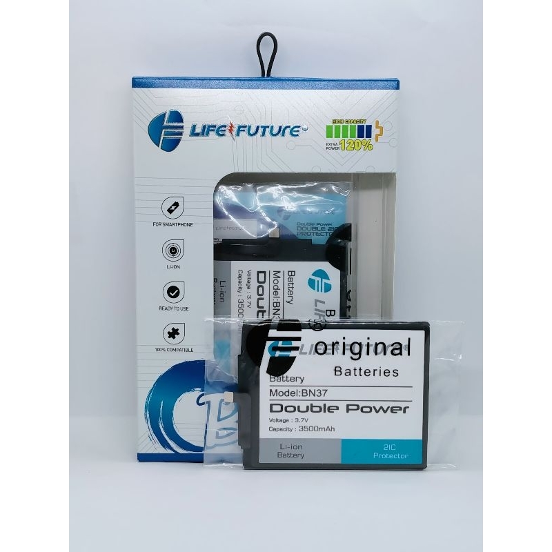 Batre Baterai Xiaomi Redmi 6 / Redmi 6A Double Power 3500mAh BN37 Original Life Future