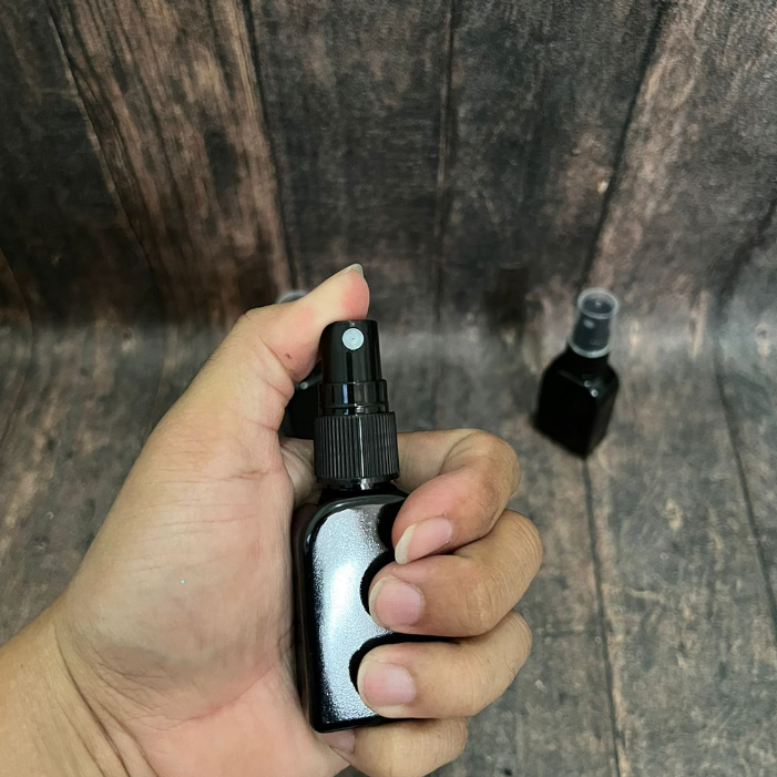 botol BLACK antis 30ml / 30ml tutup SPRAY