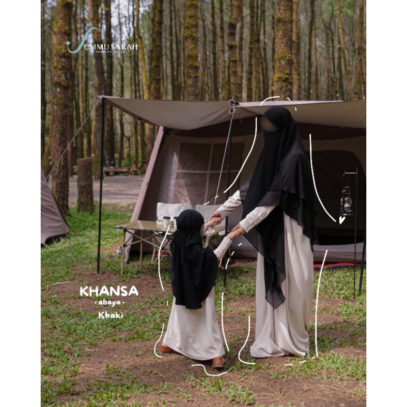 ABAYA KNIT COUPLE KHANSA SERIES BY UMMU SARAH | GALERY AISYAH BISA COD