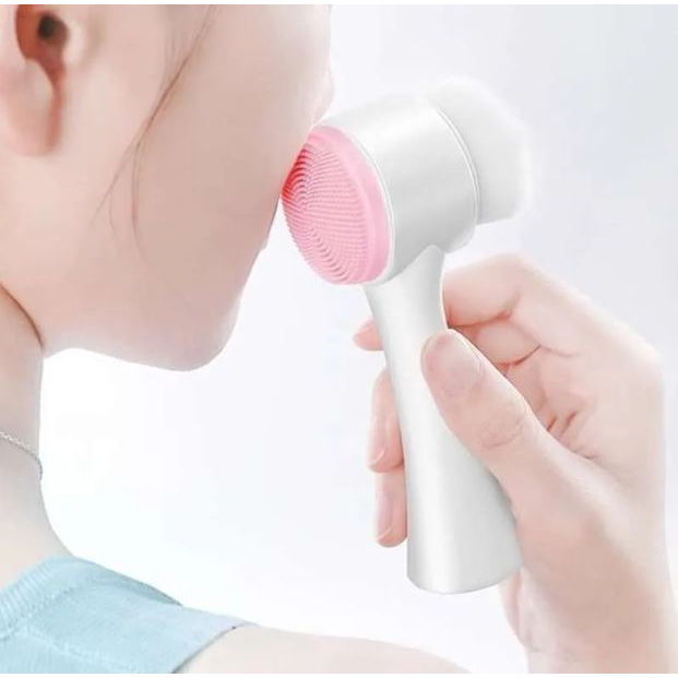 Alat Cuci Muka Ganda silicon Brush Alat Pembersih Wajah