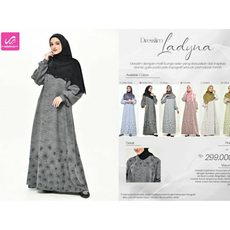 Dresslim Ladyna Rabbani - Gamis Ladyna Rabbani - Baju Gamis Rabbani - Gamis Terbaru Rabbani