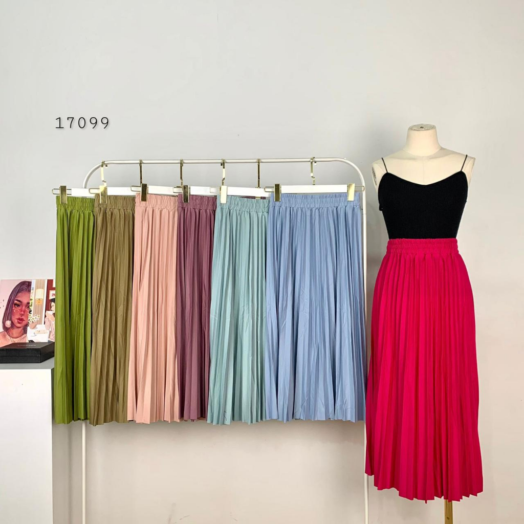 522123 - 17099 ROK PLISKET PLEADS 7/8 BANGKOK PREMIUM ROK PENDEK SETENGAN TIANG BAWAHAN WANITA PLISK