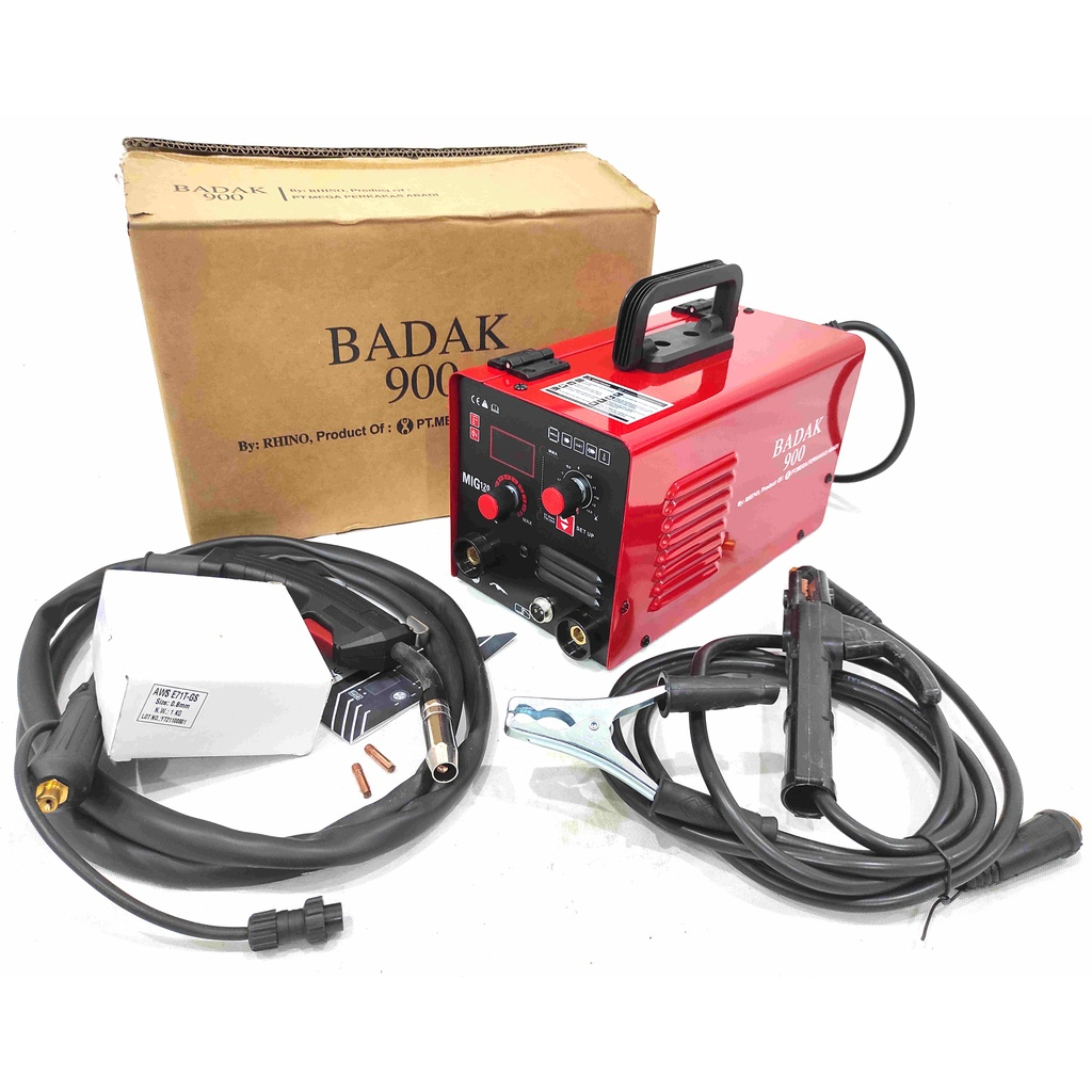 Mesin Las Listrik Trafo MIG 120 SH353G MAILTANK x MIG 120 BADAK RHINO / Electric Inverter Welding Mesin Las MIG Tanpa Gas MMA 120 MIG120 SH 353G MAILTANK x BADAK RHINO