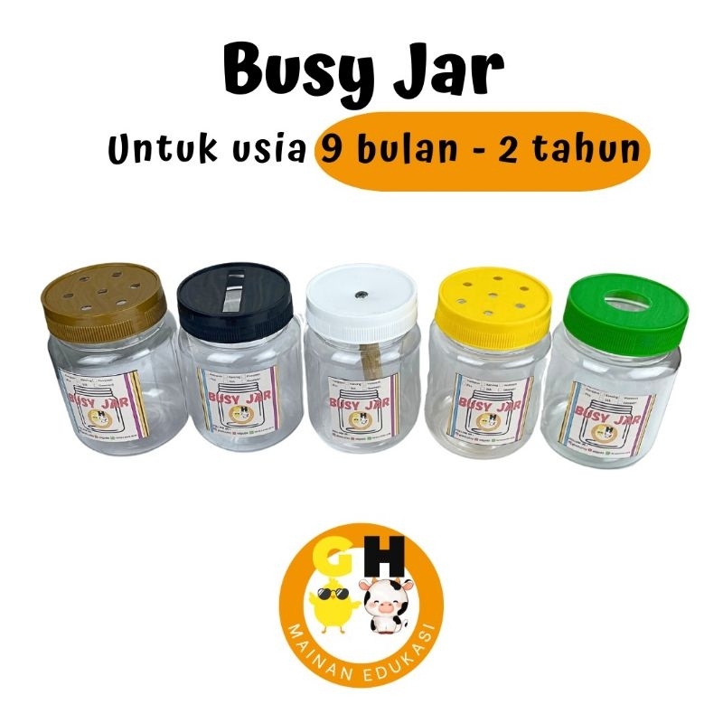 Mainan Edukasi Busy Jar KOSONG GROSIR Montessori Bizzi Jar Motorik Sensori Play