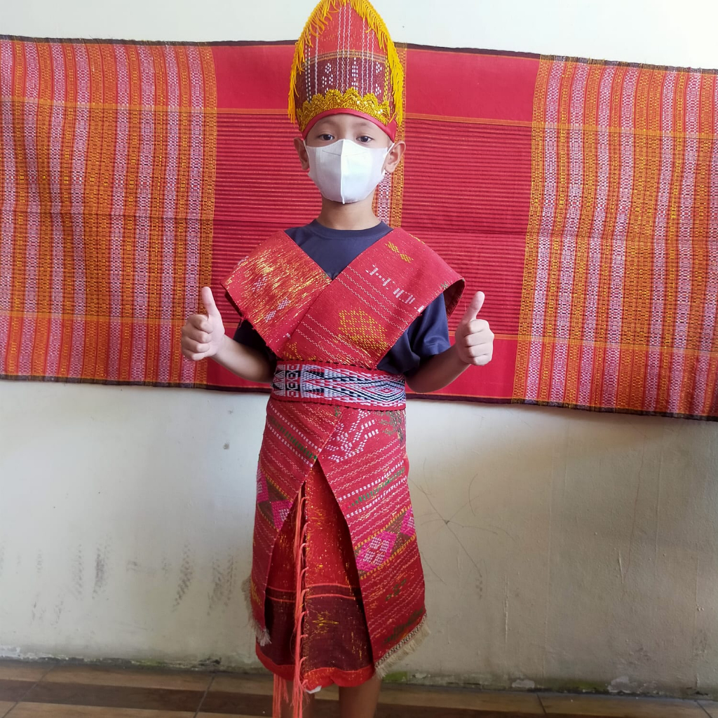 Paket 5 anak adat batak - ulos sadum - pesta batak