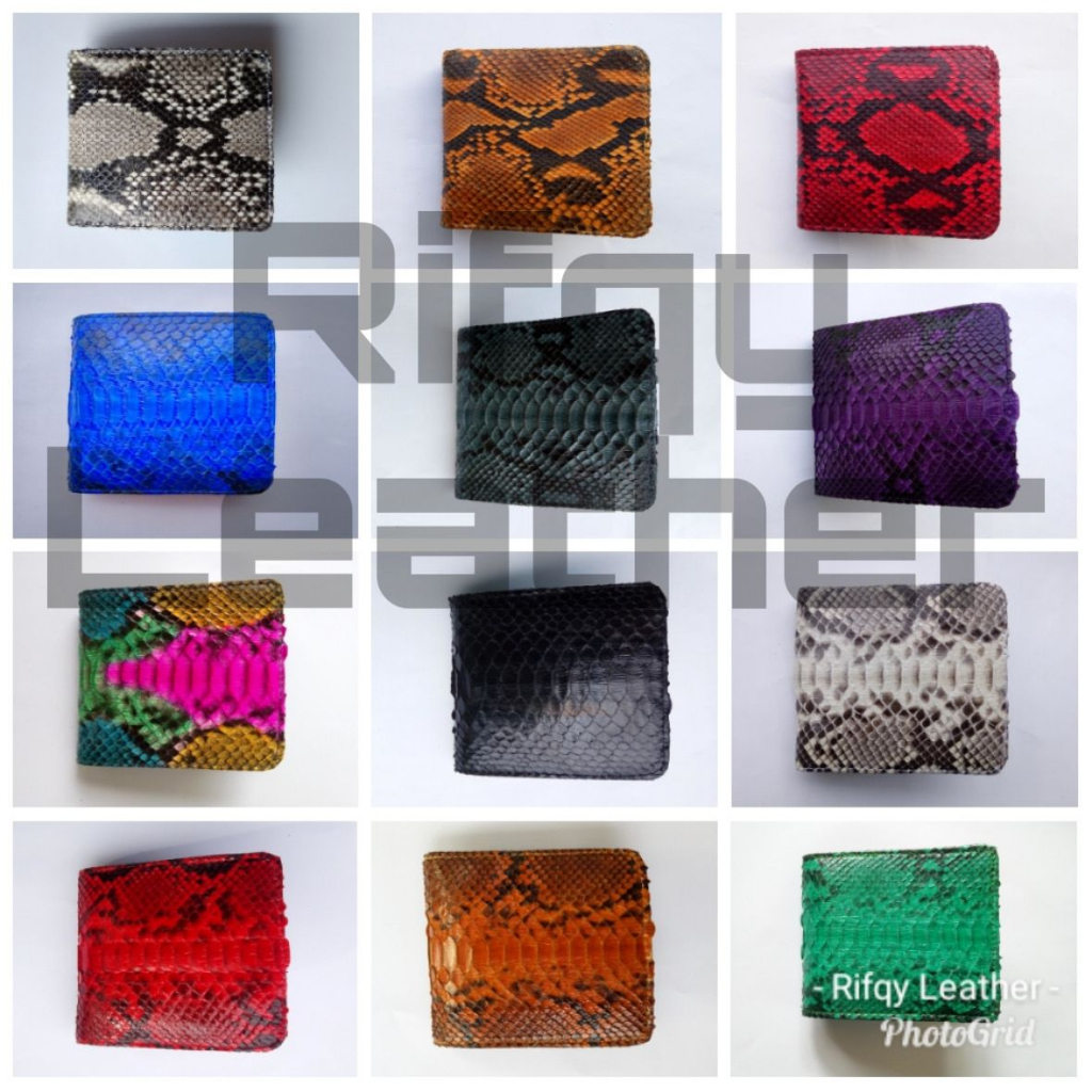 Dompet Kulit Ular Python / Sanca Asli Model Bifold