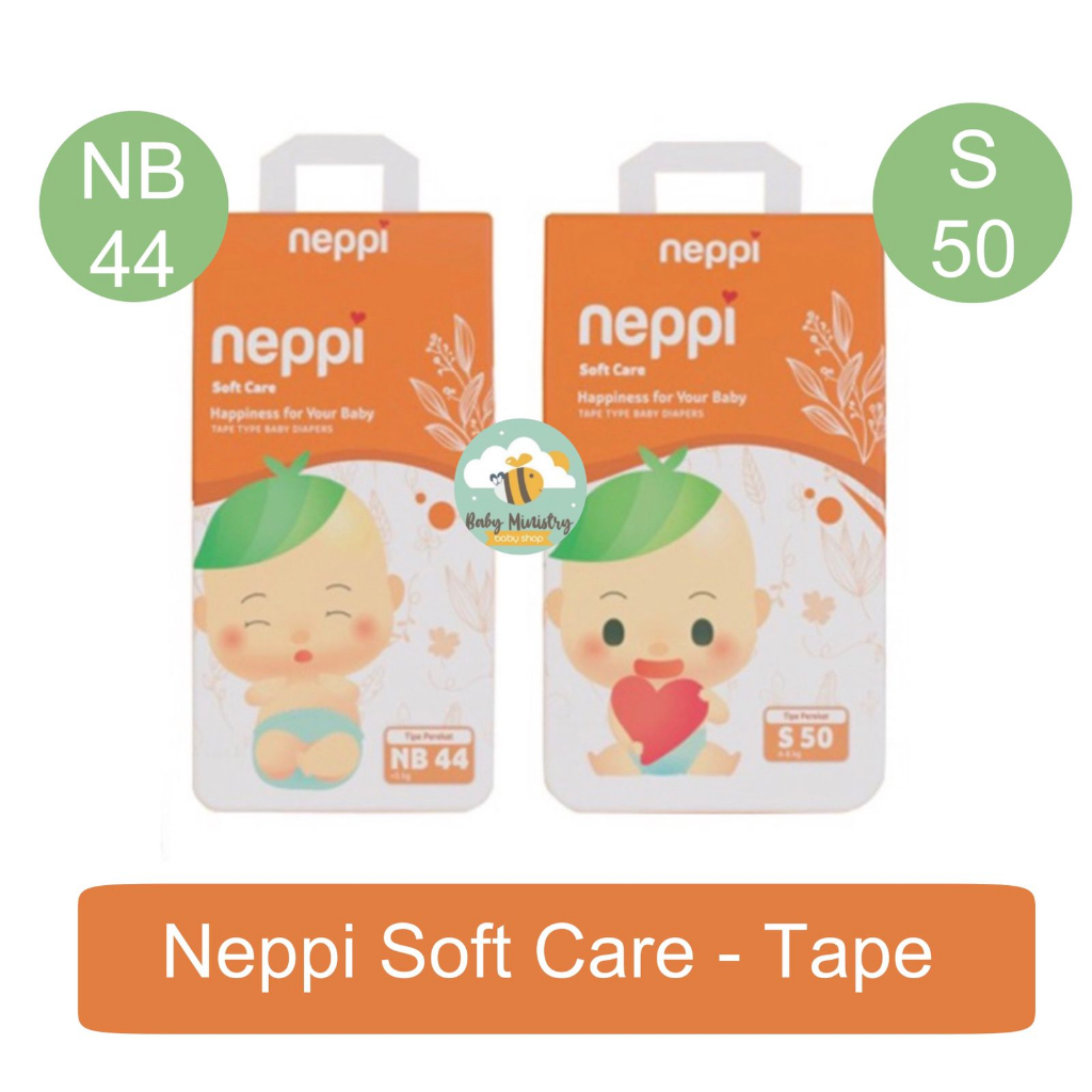 NEPPI PREMIUM SOFT CARE DIAPERS TAPE (NB/S) / PEMPERS BAYI / DIAPERS ANTI IRITASI / POPOK BAYI / TRAVELING / ANTI RUAM / POPOK BAYI BARU LAHIR / NEWBORN / AMAN KULIT SENSITIF/ ANTI GATAL / ANTI BOCOR/ NEPPI SOFT CARE TAPE / makuku