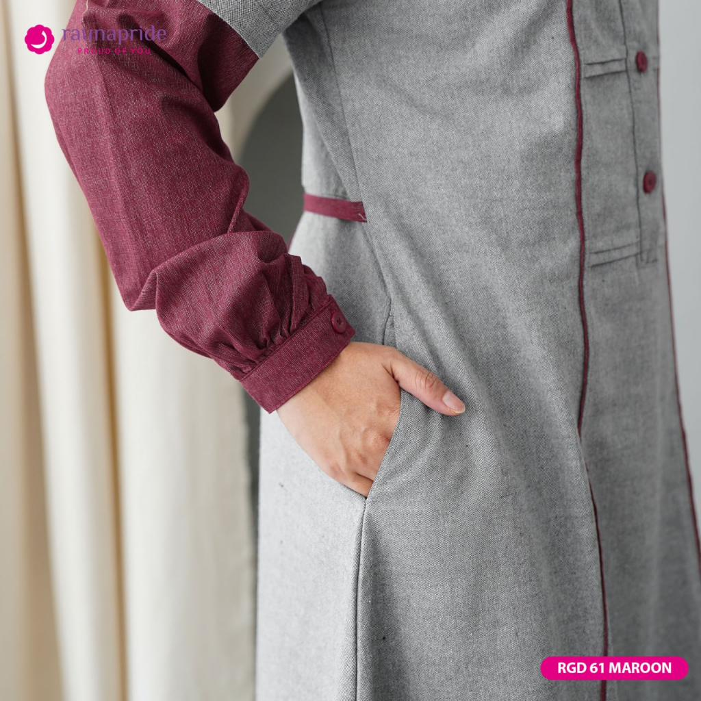 Rauna Baju  Gamis Wanita Dewasa  Katun / RGD-61 / Fashion Muslim