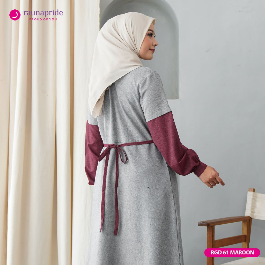 Rauna Baju  Gamis Wanita Dewasa  Katun / RGD-61 / Fashion Muslim