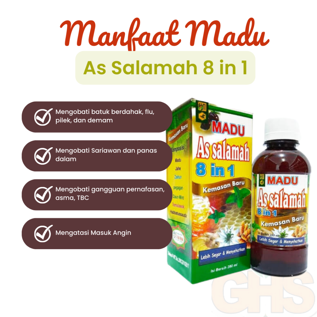 

Madu As Salamah 8 in 1 Batuk / Flu / Demam / Stamina