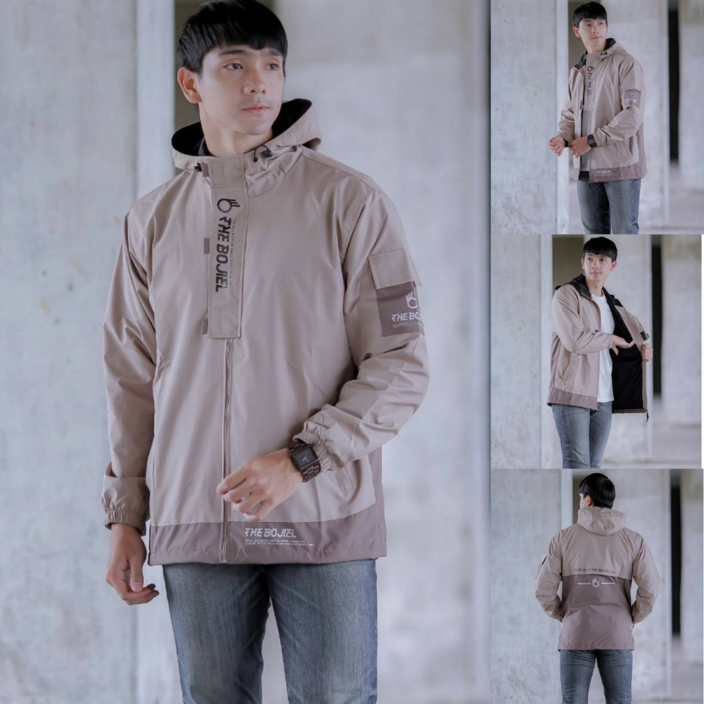 JAKET CAGOULE NASA CREAM - JAKET OUTDOOR NASA - JAKET PARKA SIMPLE NASA - JAKET GUNUNG BOJIEL ORIGIN