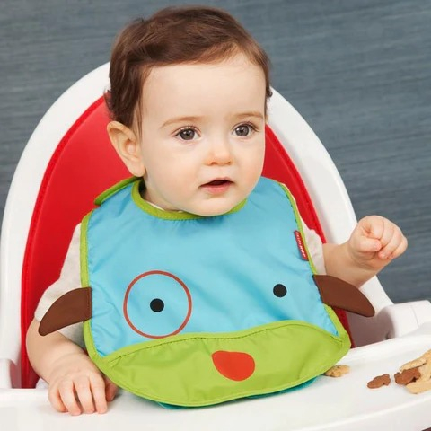 Skip Hop Zoo Bib Tuck Away Bib Dog / SkipHop Zoo Bib Celemek Bayi