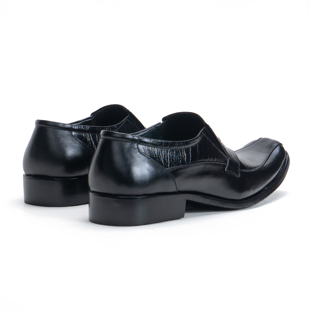 Sepatu Pantofel Pria Kulit Asli/ Sepatu Formal Kerja Kantor Hitam 014HT MURAH