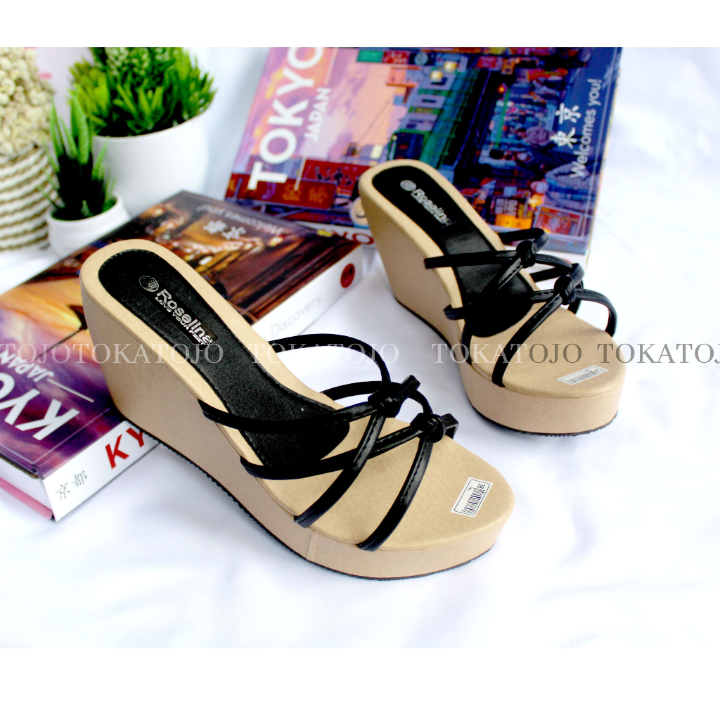 Sandal Wedges Wanita terbaru Kekinian Sandal Wanita korea tali silang Cantik