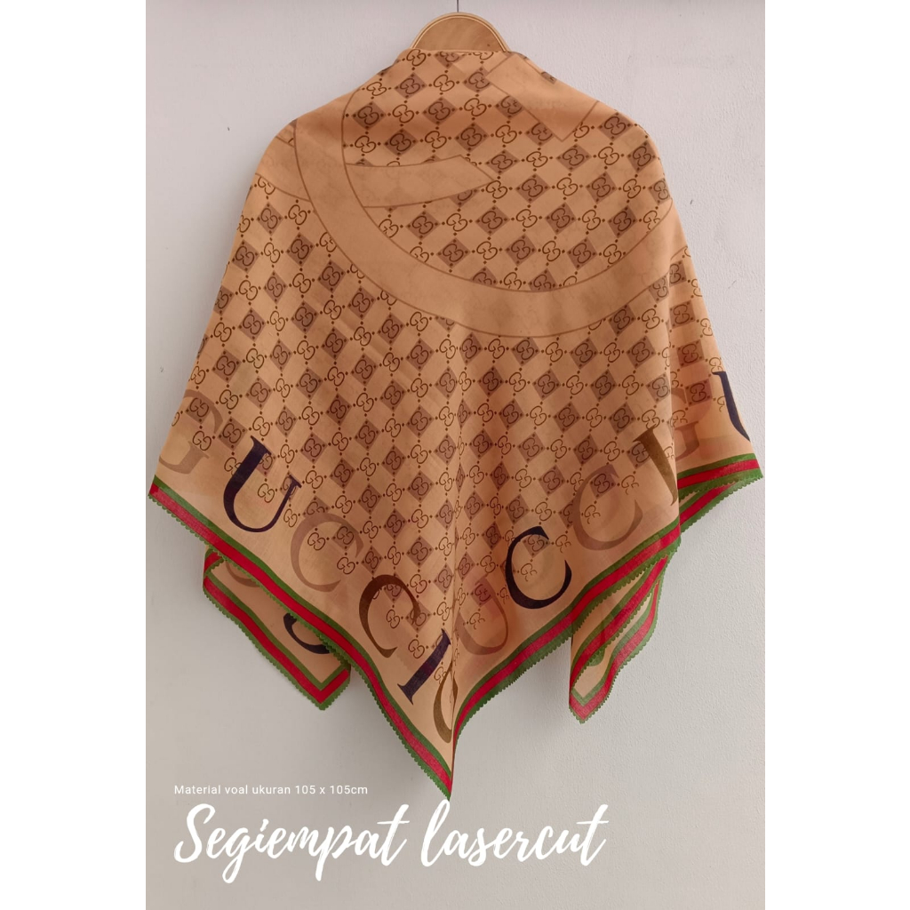 Hijab Segi empat Lasercut Motif 110cm x 110cm / Hijab segiempat Laser Cut Motif 110cm x 110cm