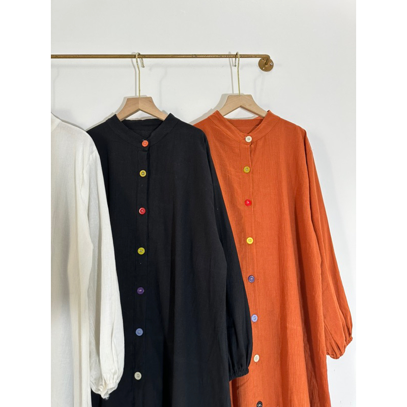 Long tunik kancing color