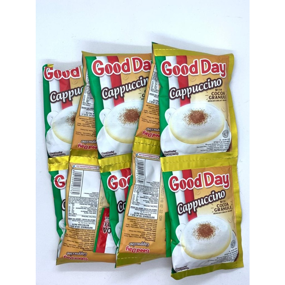 

KOPI GOODDAY CAPPUCCINO WITH COCOA GRANULE RENTENG 25GR (ISI10)