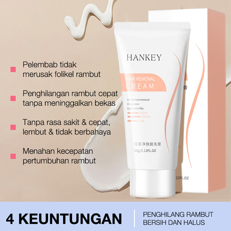 3 in 1 FDA Painless Hair Removal Cream Ramah Kulit Flawless Moisturizing - Kontrol Rambut Tahan Lama 40 Hari