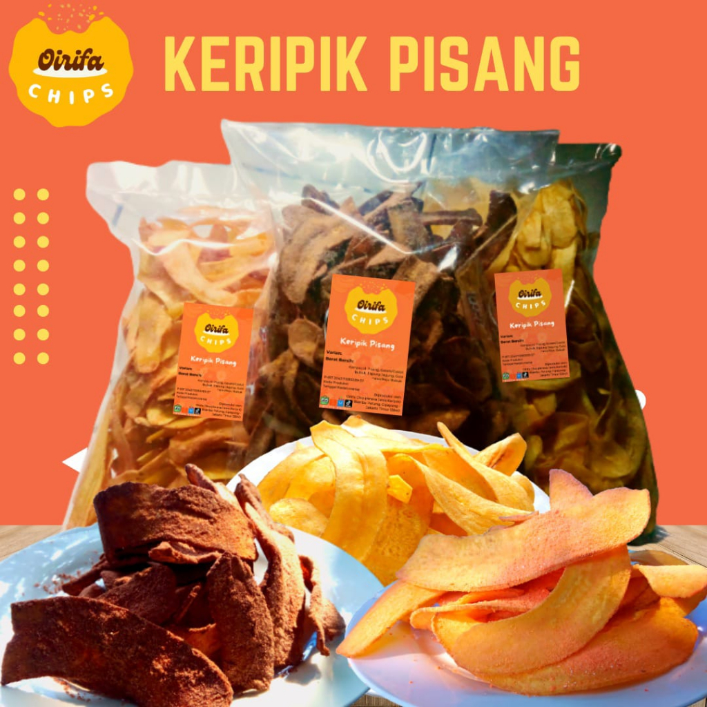 

Keripik Pisang 1kg (Bisa Mix Rasa) - Original Asin, Keju, Coklat