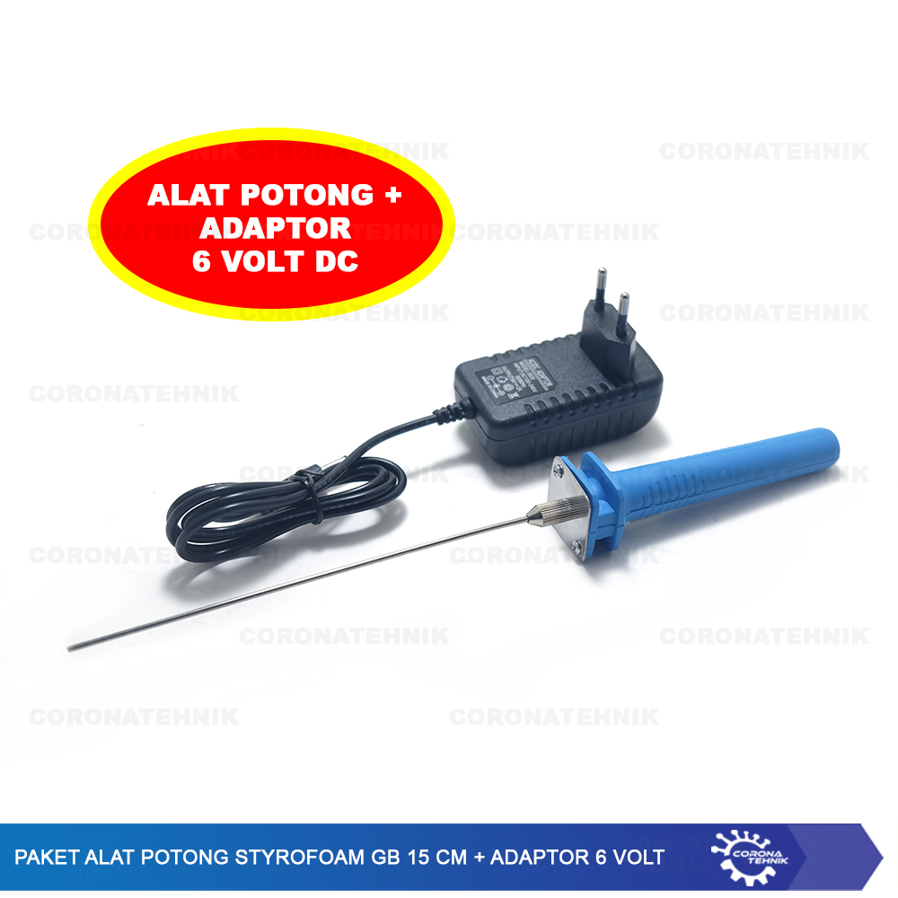 Adaptor 6 Volt + Paket Alat Potong Styrofoam GB 15 cm