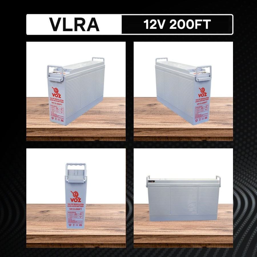 Voz Baterai VRLA 12V 200 Ah - Front Terminal | Baterai UPS