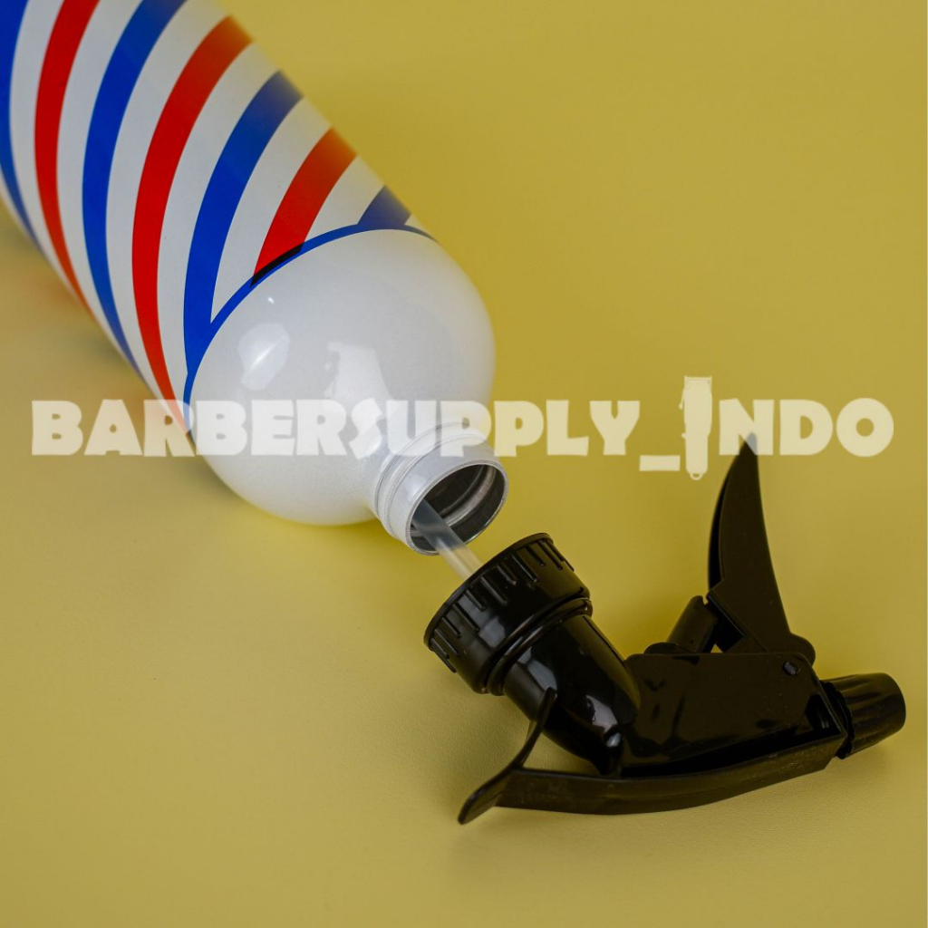 BOTOL SEMPROTAN AIR ALUMUNIUM MOTIF BARBERPOLE 500ML