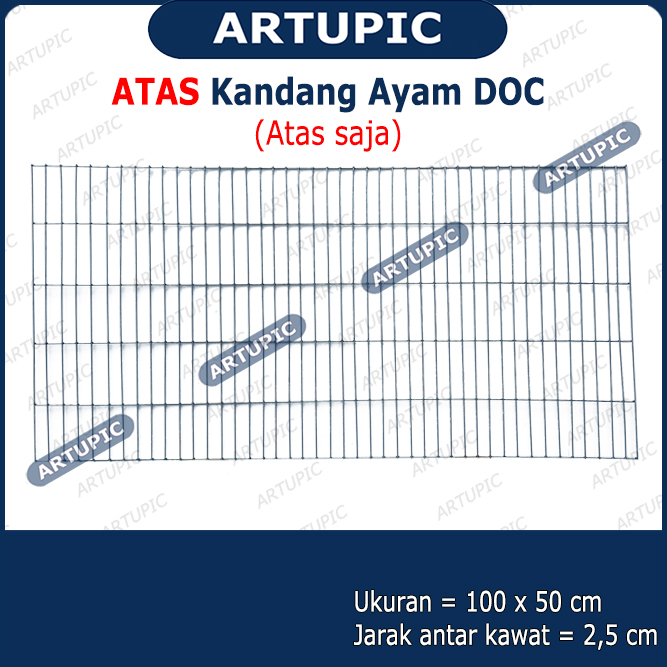 Atas Kandang Ayam DOC Kawat Galvanise Artupic HANYA ATAS SAJA