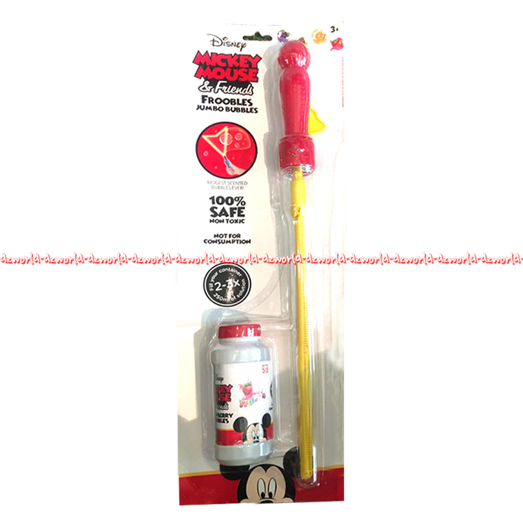 Disney Mickey Mouse Foobles Jumbo Bubble Emco  Mainan Balon Air Besar Emco Froobles Jumbo Bubbles Fresh Fruits Model Stick Tongkat Panjang