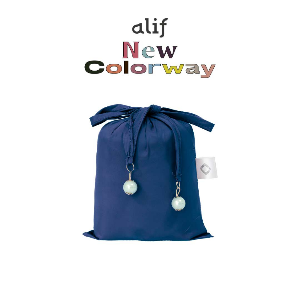 ALIF MUKENA MINI PARASUT PREMIUM KOREA TRAVEL - BLUE PANSY ( MKN-050 )