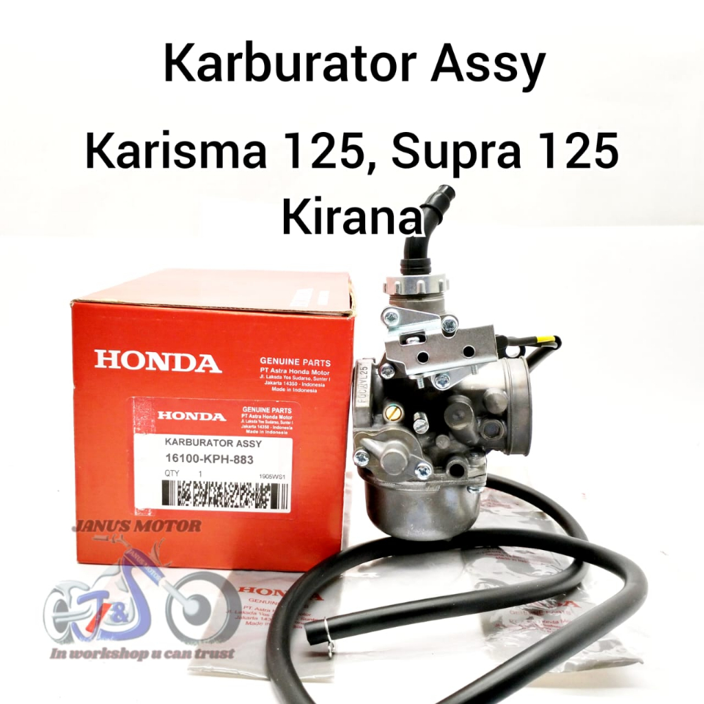 Karburator Assy Honda Karisma D Supra 125 Kirana Ori asli Original keihin KPH KTM langsam stabil tid