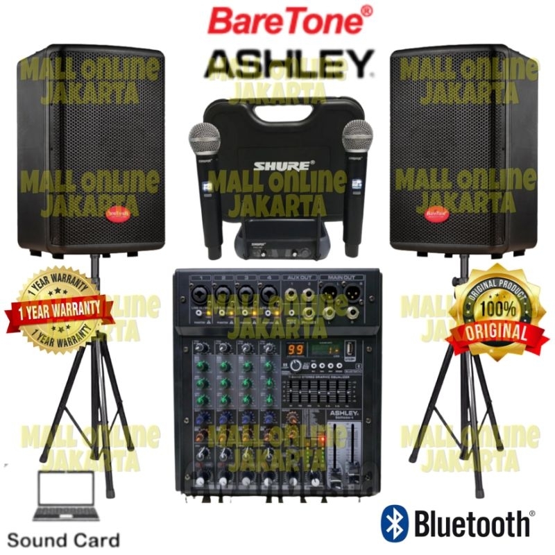 Paket Sound system ashley baretone max10hd original outdoor audio