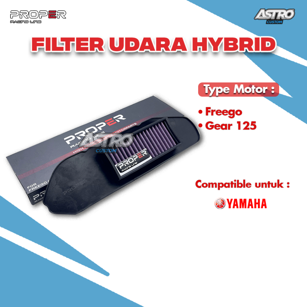 Filter Udara Proper Racing Line Freego Gear Mio M3 Vario 150 Hybrid Saringan Udara Motor Air Filter